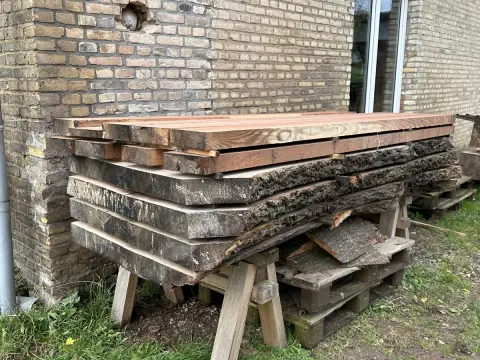 Rot-Eiche Tischplatte Nr. 31 – Bild 2